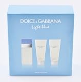 Light Blue by Dolce & Gabbana for Women 3 Piece Set Includes: 3.3 oz Eau de Toilette Spray Spray + 3.3 oz Refreshing Body Cream + 3.3 oz Energy Body Bath & Shower Gel