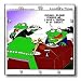 Londons Times Funny Animals Cartoons - Frog Dinner Date Embarrassment - Wall Clocks