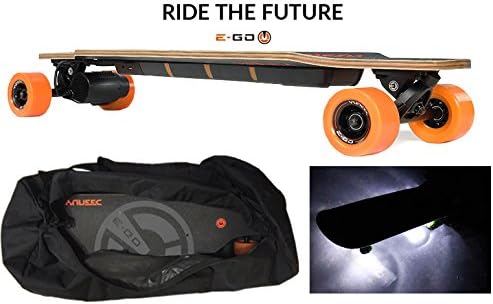 Yuneec E-Go Cruiser Electric Skateboard EG-O w/Travel Bag &amp; White LED Light Kit