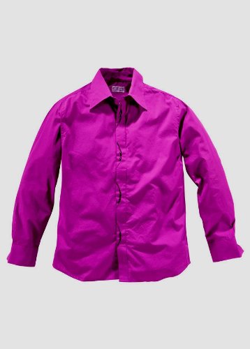 HERREN HEMD FUCHSIA MODERN STYLE RAINBO 100% 