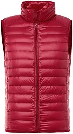 ZeggA Men's Lightweight Water and Wind-Resistant Puffer Vest Red Tag S