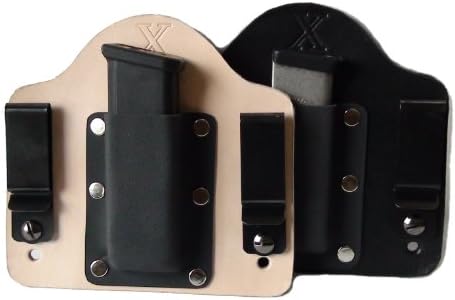 FoxX Holsters Leather and Kydex IWB Magazine Carrier S&W M&P Shield Hybrid Holster