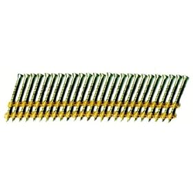 Hitachi 17644 #8 x 2-1/4" Full Round Electro Galvanized Threaded Screw Shank Plastic Strip Ballistic Fasteners 4000 count