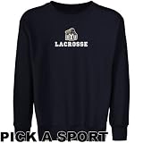 BYU Cougars Youth Navy Blue Custom Sport Logo Applique Crew Neck Fleece Sweatshirt - (Small)