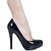 Sexy Hot Round Toe Fashion Pump Stiletto from Hot Fash Shoes - FIRE Black