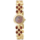 Women Gold Watch, Marcel Drucker Womens Gold-Tone Genuine Garnet Gemstone Fashion Watch