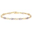 9ct Yellow Gold AMB222752 Ladies Tanzanite &  0.01ct Diamond Bracelet