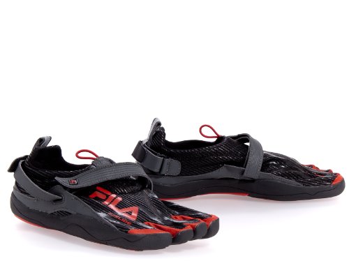 Fila Men's Skele-Toes 2.0 Running Shoe,Black/Castlerock/Chinese Red,10 M US