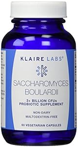 Klaire Labs Saccharomyces Boulardii Veggie Capsules, 60 Count