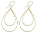 24K Gold Over Sterling Silver Double Teardrop Hoop Earrings