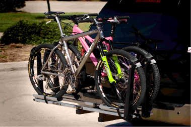 Folding 2-Bike Wheel Mount Bike Rack for 1.25 inch Hitch