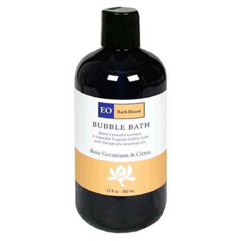 EO Bubble Bath, Rose Geranium & Citrus, 12-Ounce Bottles (Pack of 3) by EO