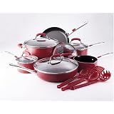 FarberwareAccents15-PieceCookwareSet,Red