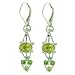 Sterling Silver Lemon Citrine & Peridot Satellite Earrings