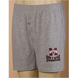Mississippi State Bulldogs NCAA Mens Sport Boxer Shorts (Gray)