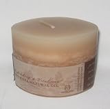 Essential Design Spa Naturals Rose Scented Pillar Candle, Fine Fragrance Infused, Refreshing & Vitalising, with Spa Natural Oil