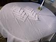 Banquet Luxury Drawnwork Tablecloth + Napkins Set-roses