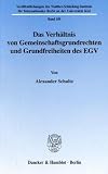 Das Verh&auml;ltnis von Gemeinschaftsgrundrechten und Grundfreiheiten des EGV - Alexander Schultz
