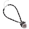 Schmuck-Art Damen-Kette Wies'n Spatzl silver/black 30820