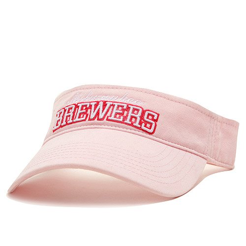 Milwaukee Brewers Harmony Women's Visor - Pink Adjustable
