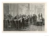 Bismarck Presides Over a Diplomatic Conference at Berlin to Discuss the Question of the Congo Stretched Canvas Poster Print