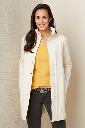Fair Indigo Organic Fleece Funnel Neck Jacket