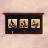 Wine Tiles Coat Hanger Plaque