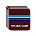Personal Name Gift - VAN-DER-HAGEN Set of 4 Mini-Mousepad Coasters (blue design)