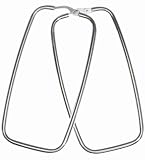 Italian Sterling Silver Rectangular Hoop Earrings
