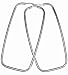 Italian Sterling Silver Rectangular Hoop Earrings