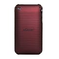 Xgear iPhone 3G Snap-On Case with 2-pk. Mirror Film - Red (IP3-STL30-RD)