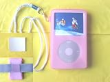 iPod Video (60GB/80GB) Silicone Skin Case (Pink)+ Lanyard + armband + Screen protector