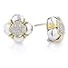 Sterling Silver Diamond Earrings