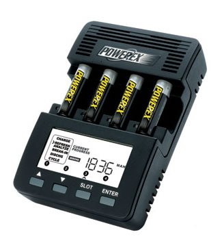 Powerex WizardOne AA/AAA NiMH Charger-Analyzer w/4 2700 Batt