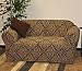 Stretch Delano Sofa Slipcover - Chocolate/Cream