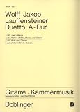 Produkt-Bild: "Duetto in A-Dur" Stimmensatz f&uuml;r Violine (Fl&ouml;te, Oboe) und Gitarre von Wolff Jakob Lauffensteiner