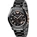 Armani Mens Black Ceramic Watch w/ Rose Gold #1410