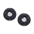 14K White Gold 7/8 ct. Black Diamond Earring Jackets