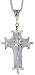 Sterling Silver 2 9/16 (65 mm) Diamond Cut Cross Pendant