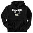 Sweatshirt Black " Klamath Falls City - Map State " Oregon Usa City