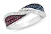 5/8 Carat Ruby, Sapphire and Diamond 14K White Gold Ring 5/8 Carat Ruby, Sapphire and Diamond 14K White Gold Ring