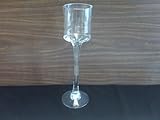 IMAGE OF TBC UNIQUE WINE GLASS VASE: Beautiful Tall Wine Glass Vase to Use for Flowers, Candles, Rocks, LED Lights. Height 16