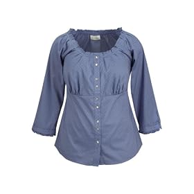 Buy Avenue Plus Size Textured Ruffle Trim Shirt by Avenue