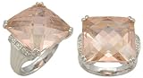 Trendy BIG 14 Carats Cushion Cut Pink Tourmaline CZ Ring