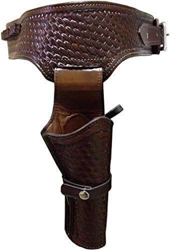 44/45 Caliber Hand Tooled Western Style Cowboy Action Leather Gun Holster