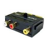 21 Pin Switchable Scart Adaptor 3 RCA Phono - Gold Plated