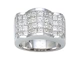 3.35 cts Invisible Set Band - Platinum, 18kt White or Yellow Gold LIFETIME WARRANTEE