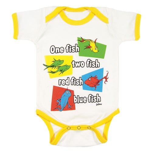 Buy Dr. Seuss One Fish Two Fish Ringer Bodysuit Onesie
