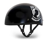 D.O.T. Daytona Skull Cap Motorcycle Helmet – W/ POW – Medium