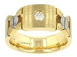 Mens Satin Band with Round Flush Set Diamond.20cttw